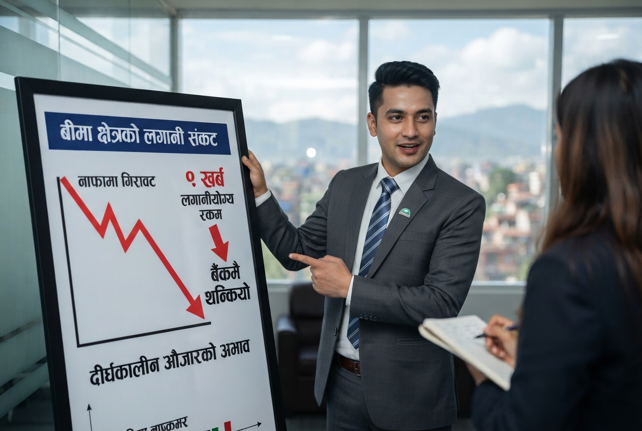 बीमा कम्पनीको ९ खर्ब बैंकमै थन्कियो: लगानीका औजार नपाउँदा संकटमा बीमा क्षेत्र